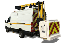 Van Hire Tameside - White 3.5T Cherry Picker with 12.5M Reach - Van hire Tameside